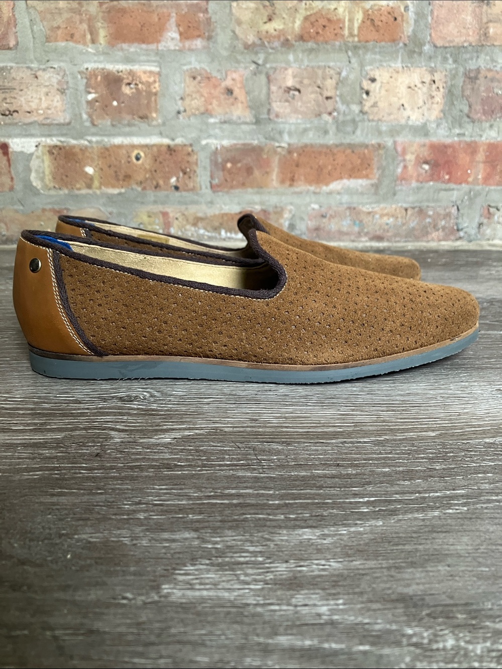 Ted Baker Oshua perforated suede slip-on loafers